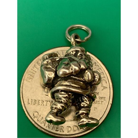 Santa With Toy Bag Sterling Silver Jewelry Charm #Christmas - Picture 3 of 4